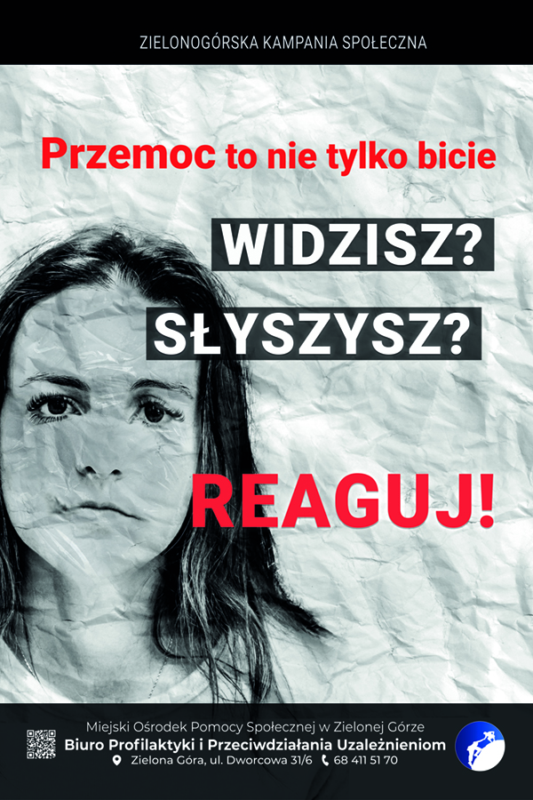 Przemoc to nie tylko bicie. Widzisz? Słyszysz? Reaguj!